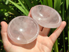 Polished Gemmy Rose Quartz Bowls x 6 From Madagascar