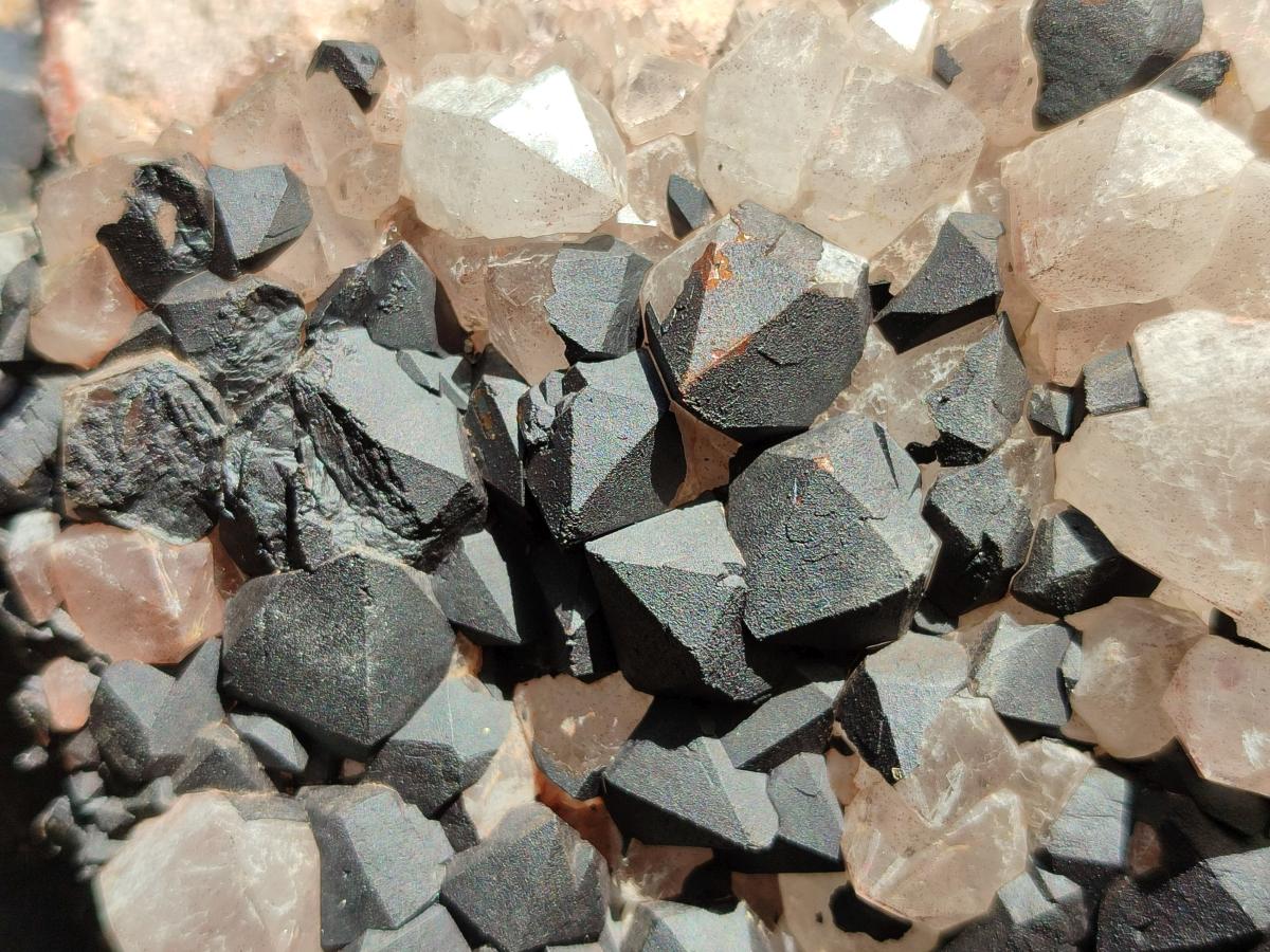 Natural Large Goethite Coated Blacknite Quartz Cluster x 1 From Madagascar