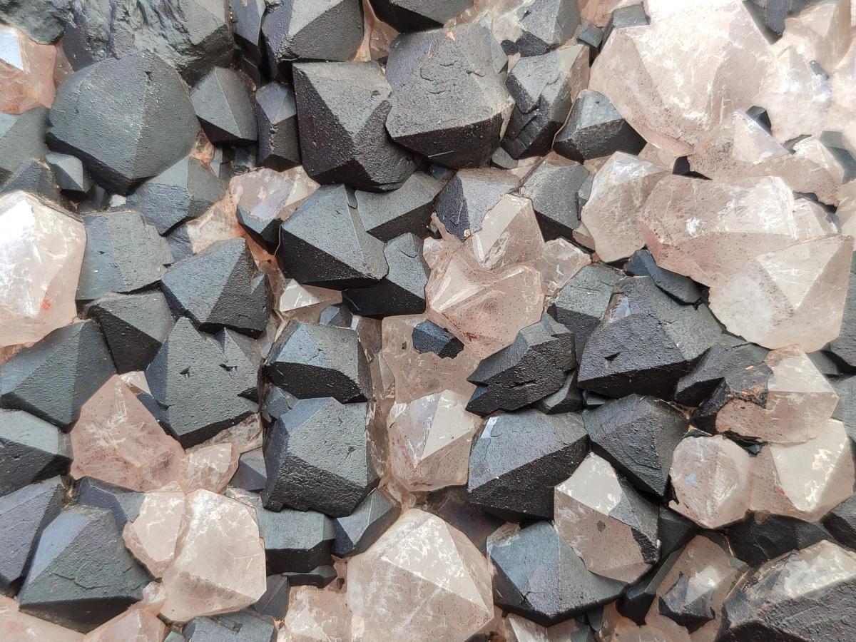 Natural Large Goethite Coated Blacknite Quartz Cluster x 1 From Madagascar