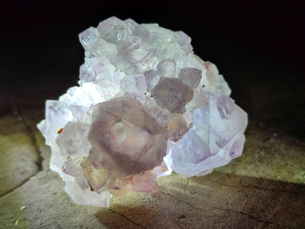Natural Cactus Flower Amethyst Spirit Clusters x 12 From South Africa
