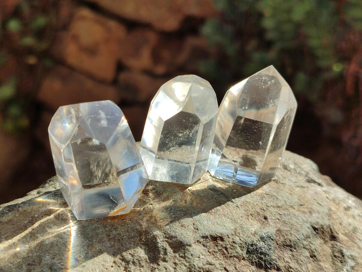 Polished Clear Quartz Crystals x 35 From Madagascar