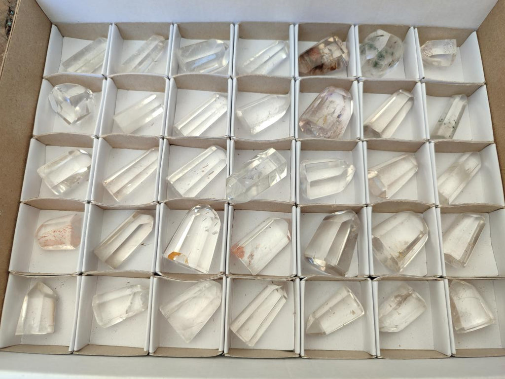 Polished Clear Quartz Crystals x 35 From Madagascar
