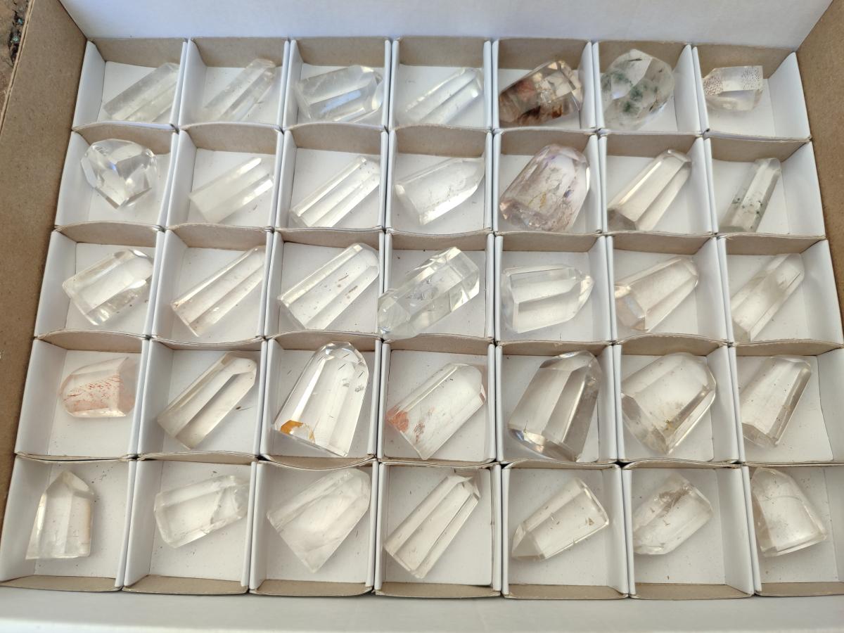 Polished Clear Quartz Crystals x 35 From Madagascar