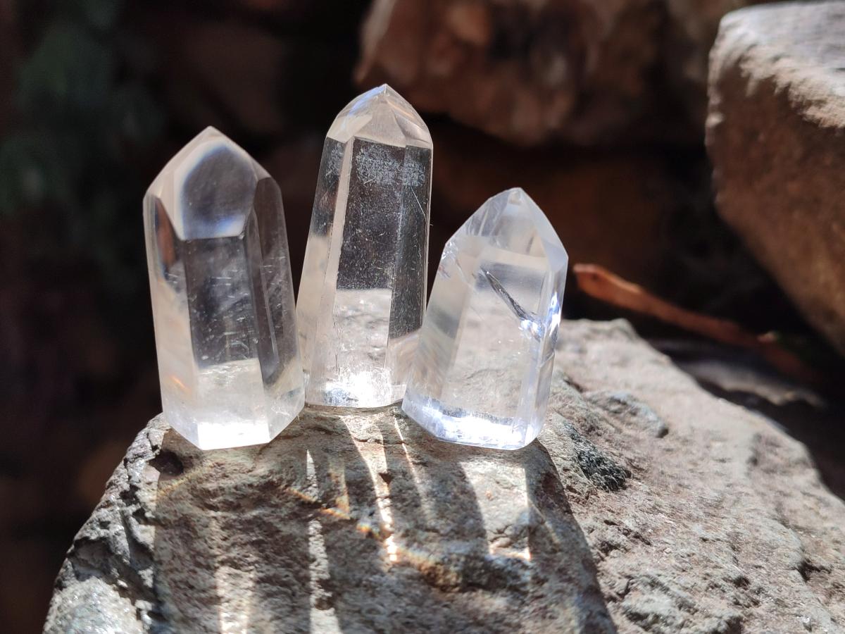 Polished Clear Quartz Crystals x 35 From Madagascar