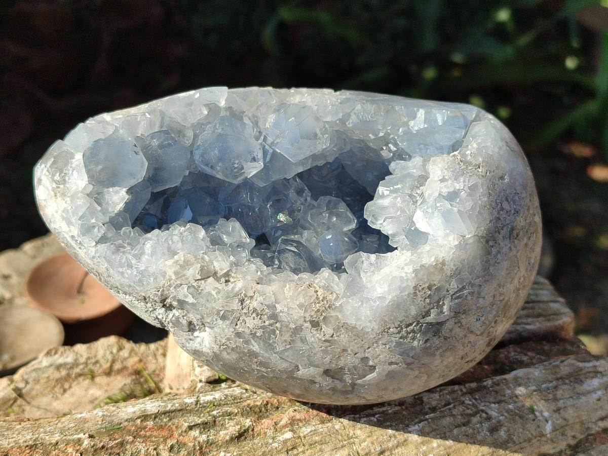 Polished Large Blue Celestite Egg x 1 From Sakoany, Madagascar