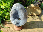 Polished Large Blue Celestite Egg x 1 From Sakoany, Madagascar
