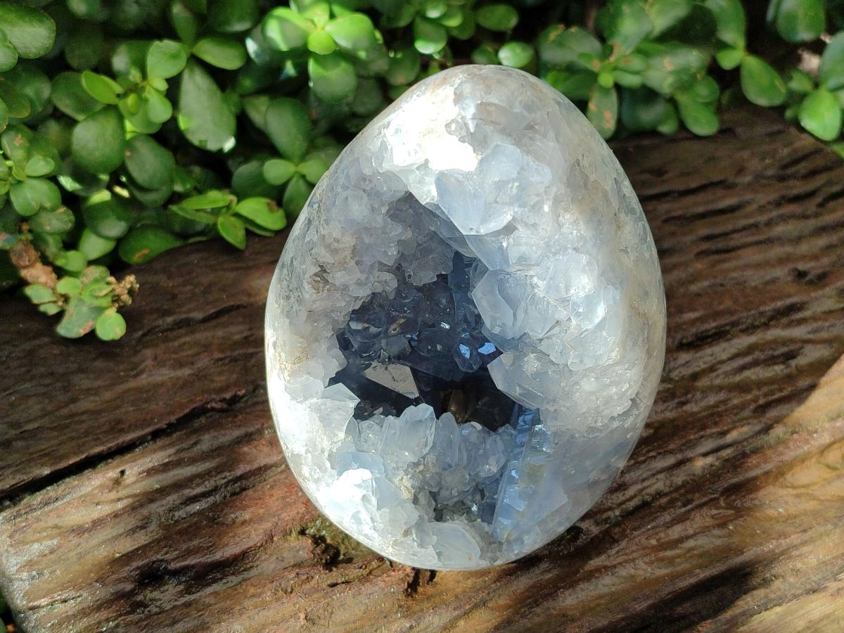 Polished Large Blue Celestite Egg x 1 From Sakoany, Madagascar
