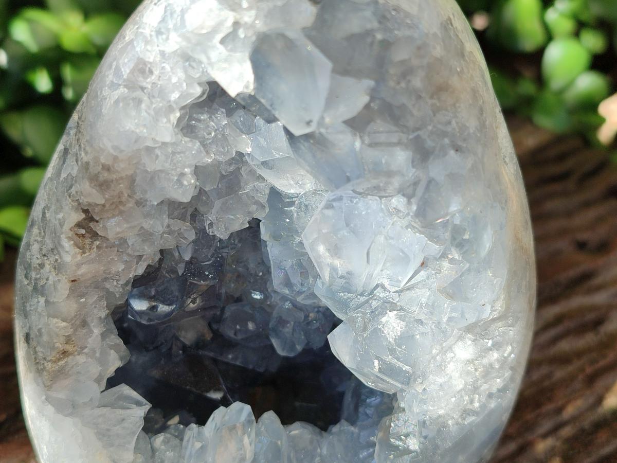 Polished Large Blue Celestite Egg x 1 From Sakoany, Madagascar