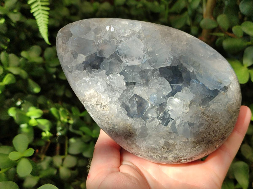 Polished Large Blue Celestite Egg x 1 From Sakoany, Madagascar