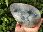 Polished Large Blue Celestite Egg x 1 From Sakoany, Madagascar