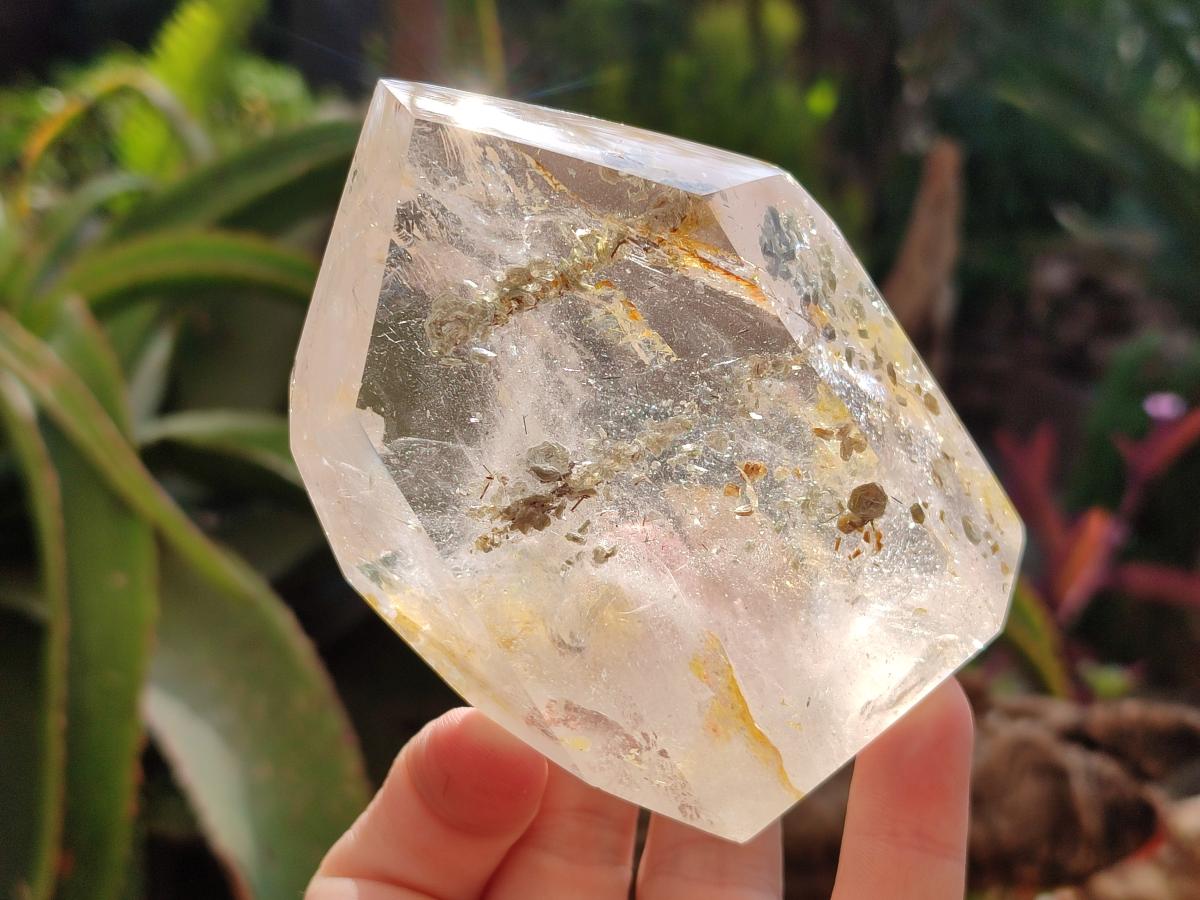 Polished Clear Quartz Window Crystals x 2 From Madagascar