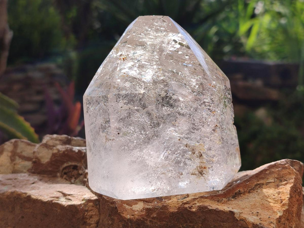 Polished Clear Quartz Window Crystals x 2 From Madagascar