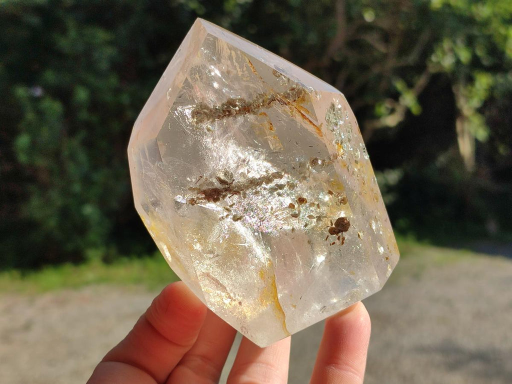 Polished Clear Quartz Window Crystals x 2 From Madagascar