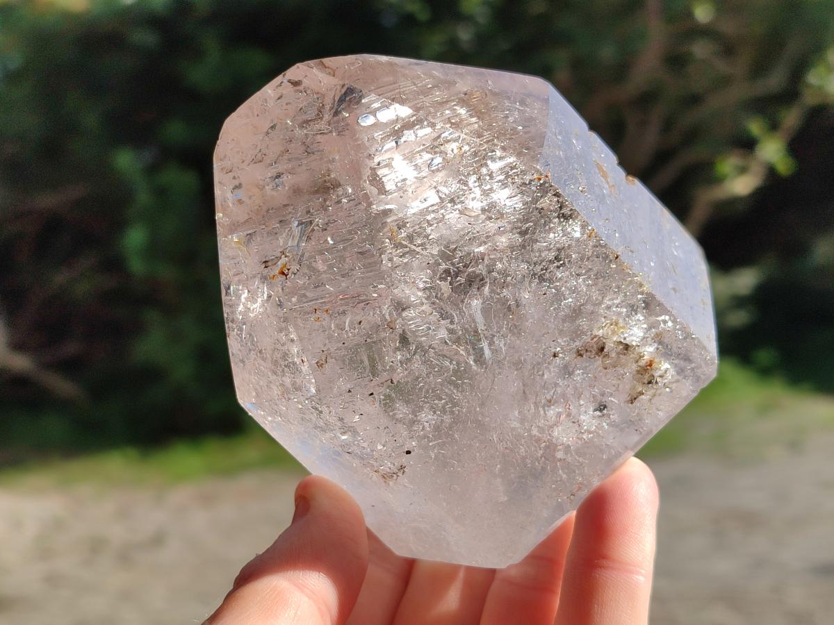 Polished Clear Quartz Window Crystals x 2 From Madagascar