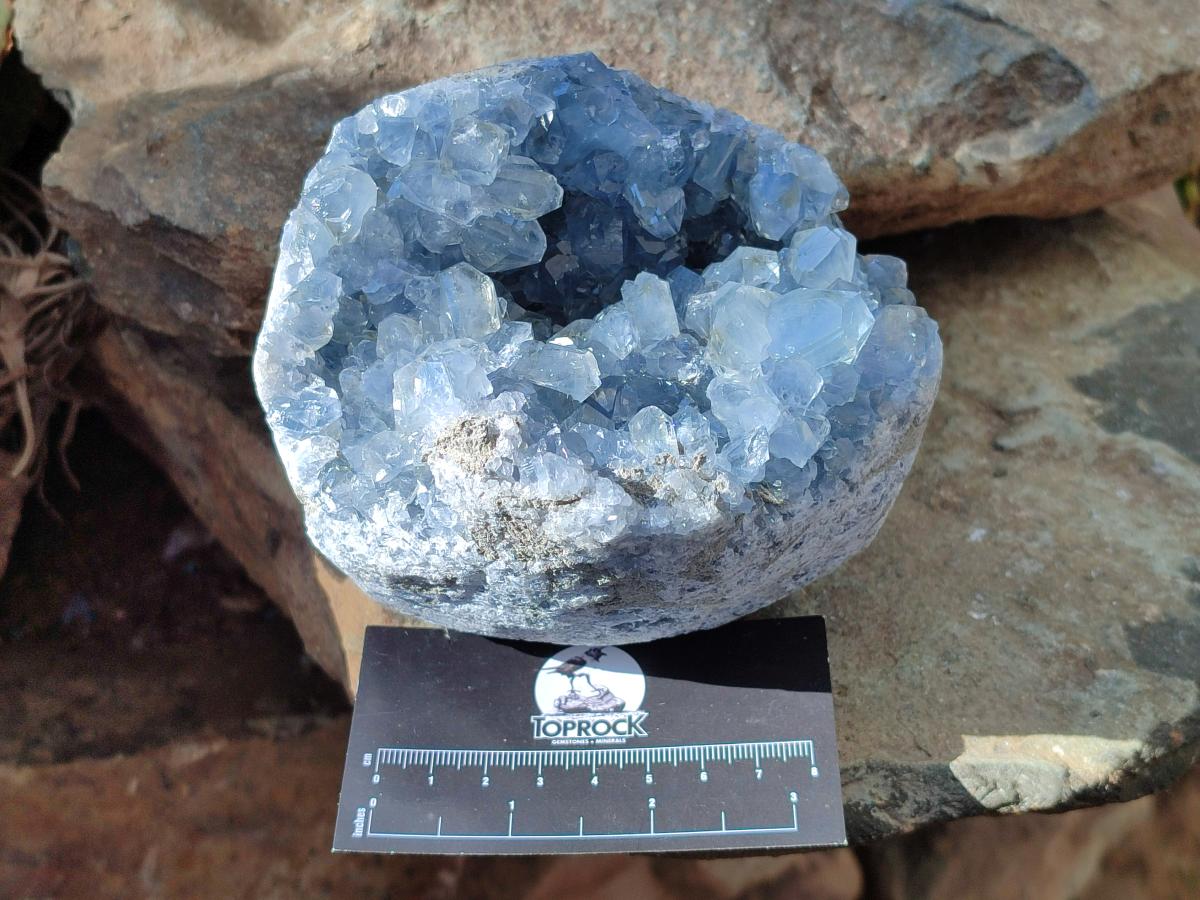 Natural Blue Celestite Specimens x 2 From Sakoany, Madagascar