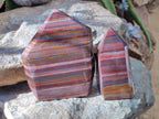Polished Banded Tiger Iron Display Crystals x 3 From South Africa