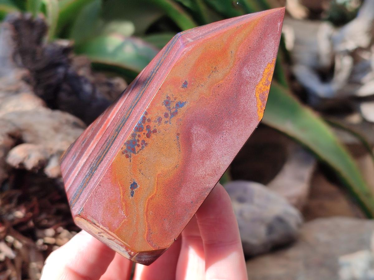 Polished Banded Tiger Iron Display Crystals x 3 From South Africa