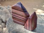 Polished Banded Tiger Iron Display Crystals x 3 From South Africa