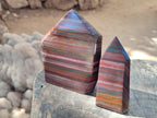 Polished Banded Tiger Iron Display Crystals x 3 From South Africa
