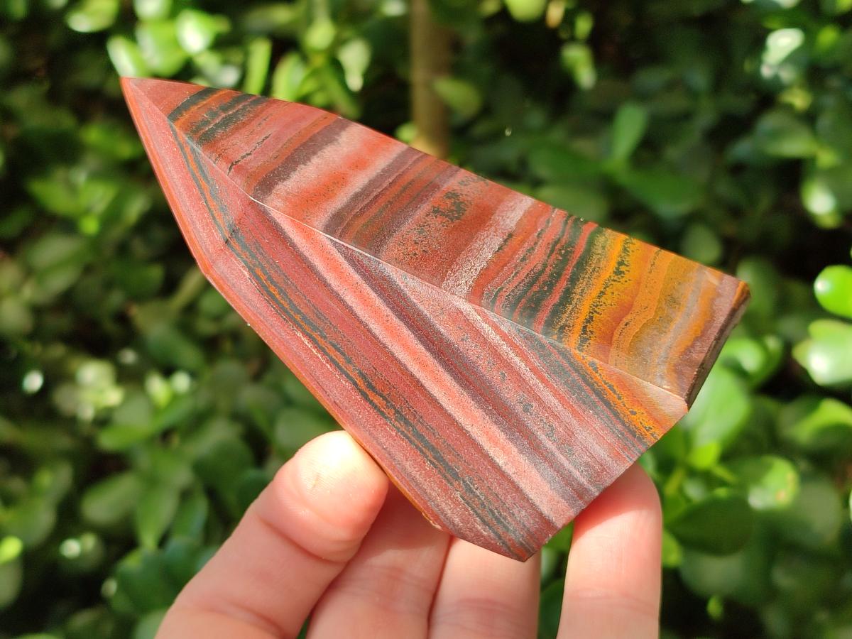 Polished Banded Tiger Iron Display Crystals x 3 From South Africa