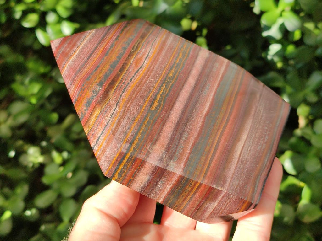 Polished Banded Tiger Iron Display Crystals x 3 From South Africa