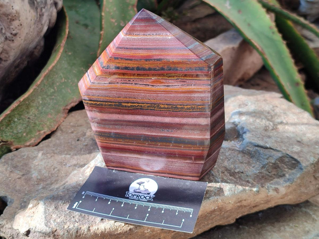 Polished Banded Tiger Iron Display Crystals x 3 From South Africa