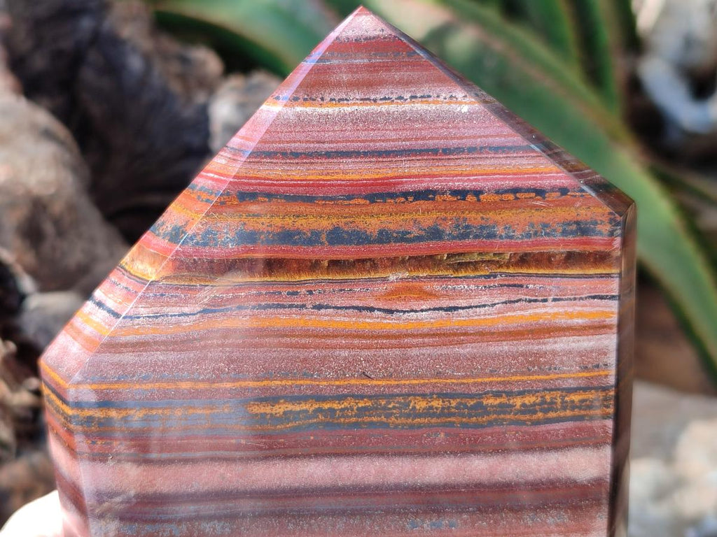 Polished Banded Tiger Iron Display Crystals x 3 From South Africa