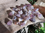 Natural Window Amethyst Crystals x 35 From Chiredzi, Zimbabwe