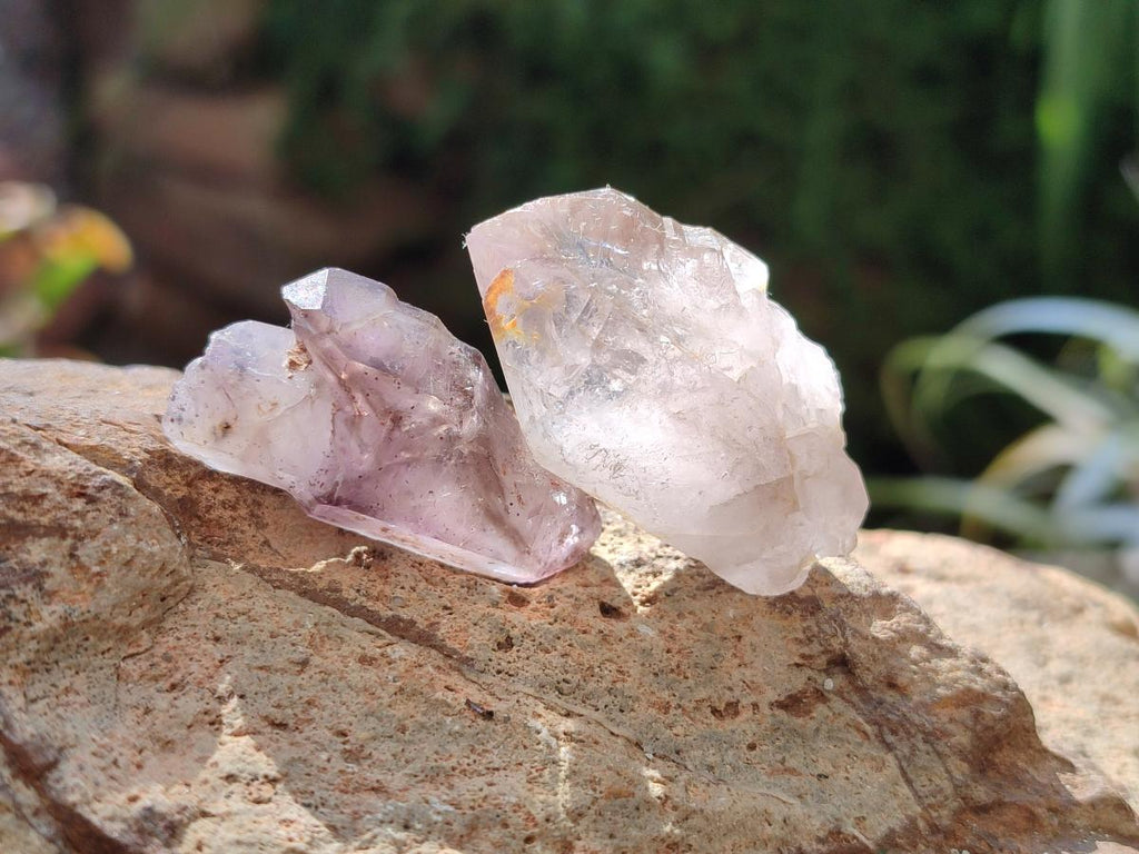 Natural Window Amethyst Crystals x 35 From Chiredzi, Zimbabwe
