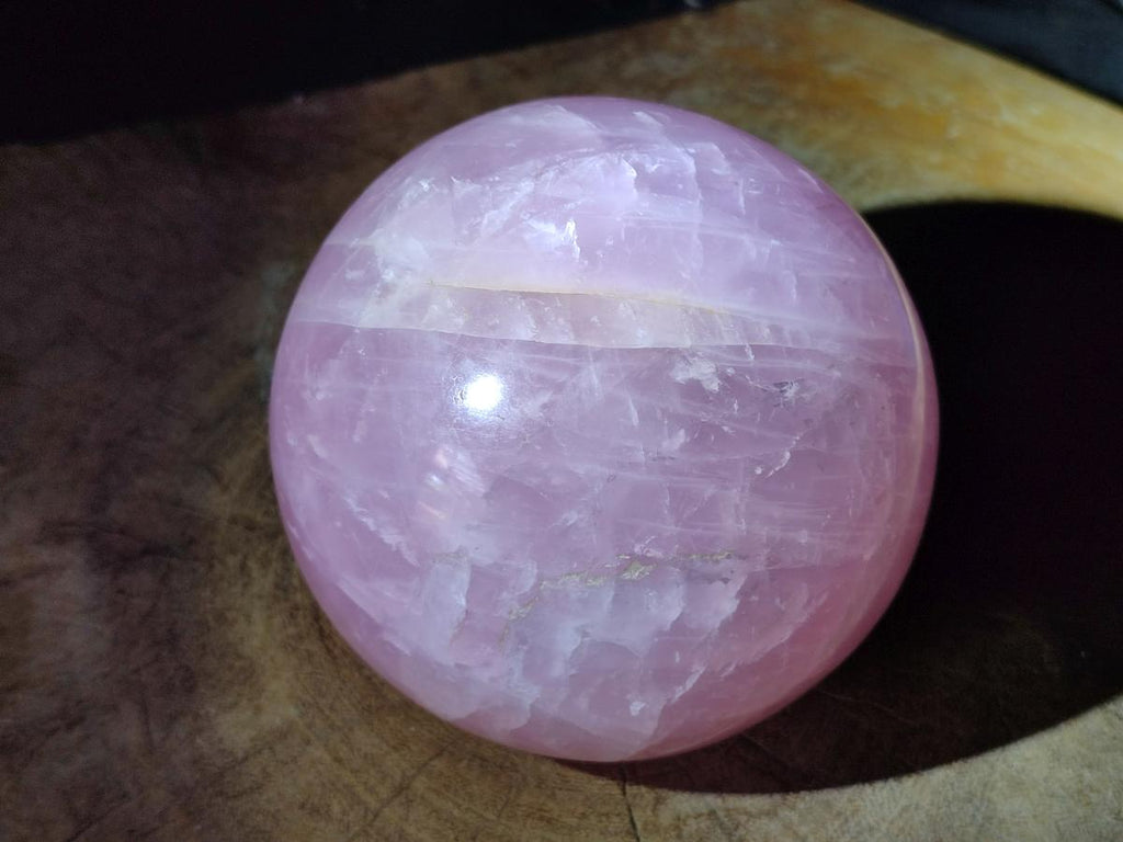Polished Large Gemmy Star Rose Quartz Sphere x 1 From Madagascar