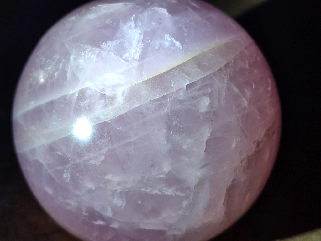 Polished Large Gemmy Star Rose Quartz Sphere x 1 From Madagascar