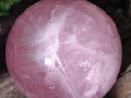 Polished Large Gemmy Star Rose Quartz Sphere x 1 From Madagascar