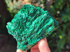Natural Silky Malachite Specimens x 4 From Kasompe, Congo
