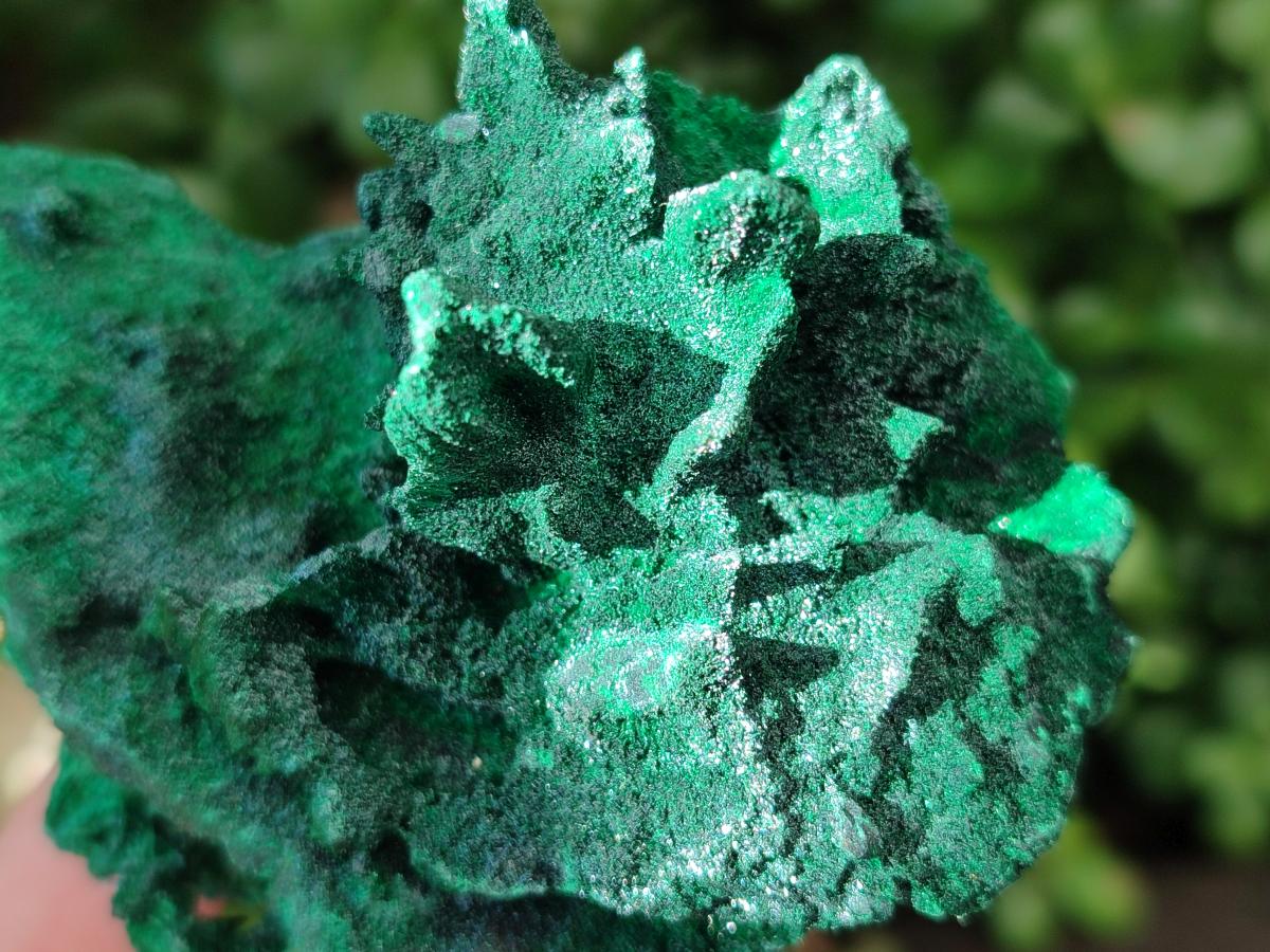 Natural Silky Malachite Specimens x 4 From Kasompe, Congo