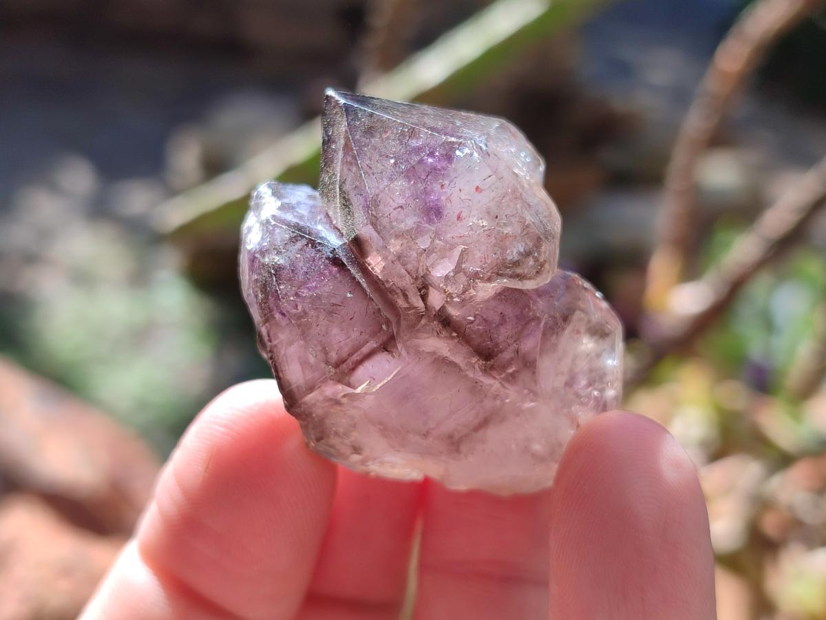Natural Window Amethyst Crystals x 12 From Chiredzi, Zimbabwe