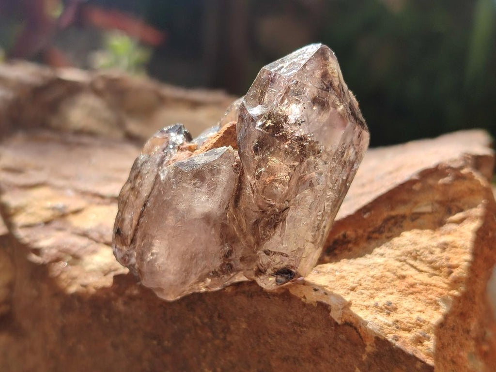 Natural Window Amethyst Crystals x 12 From Chiredzi, Zimbabwe