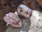 Natural Window Amethyst Crystals x 12 From Chiredzi, Zimbabwe
