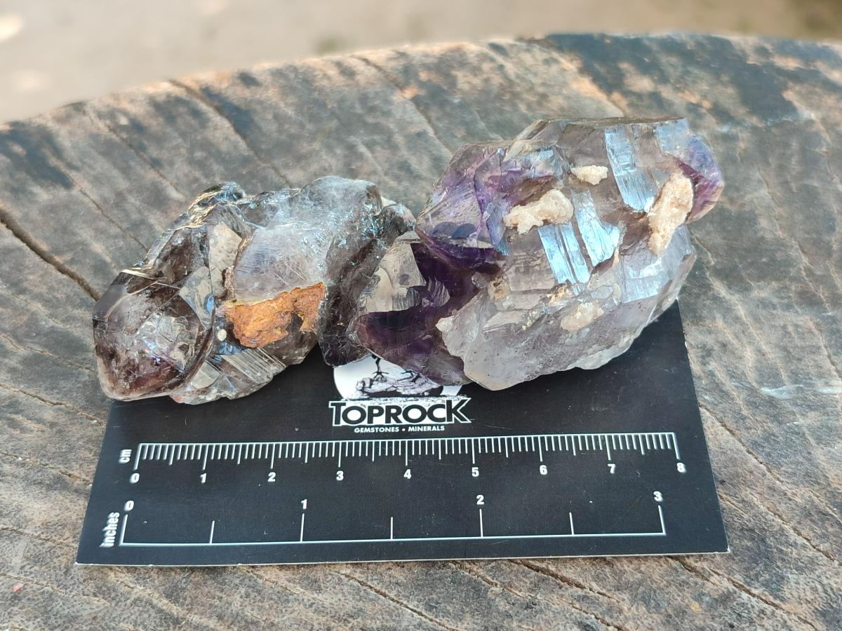Natural Window Amethyst Crystals x 12 From Chiredzi, Zimbabwe