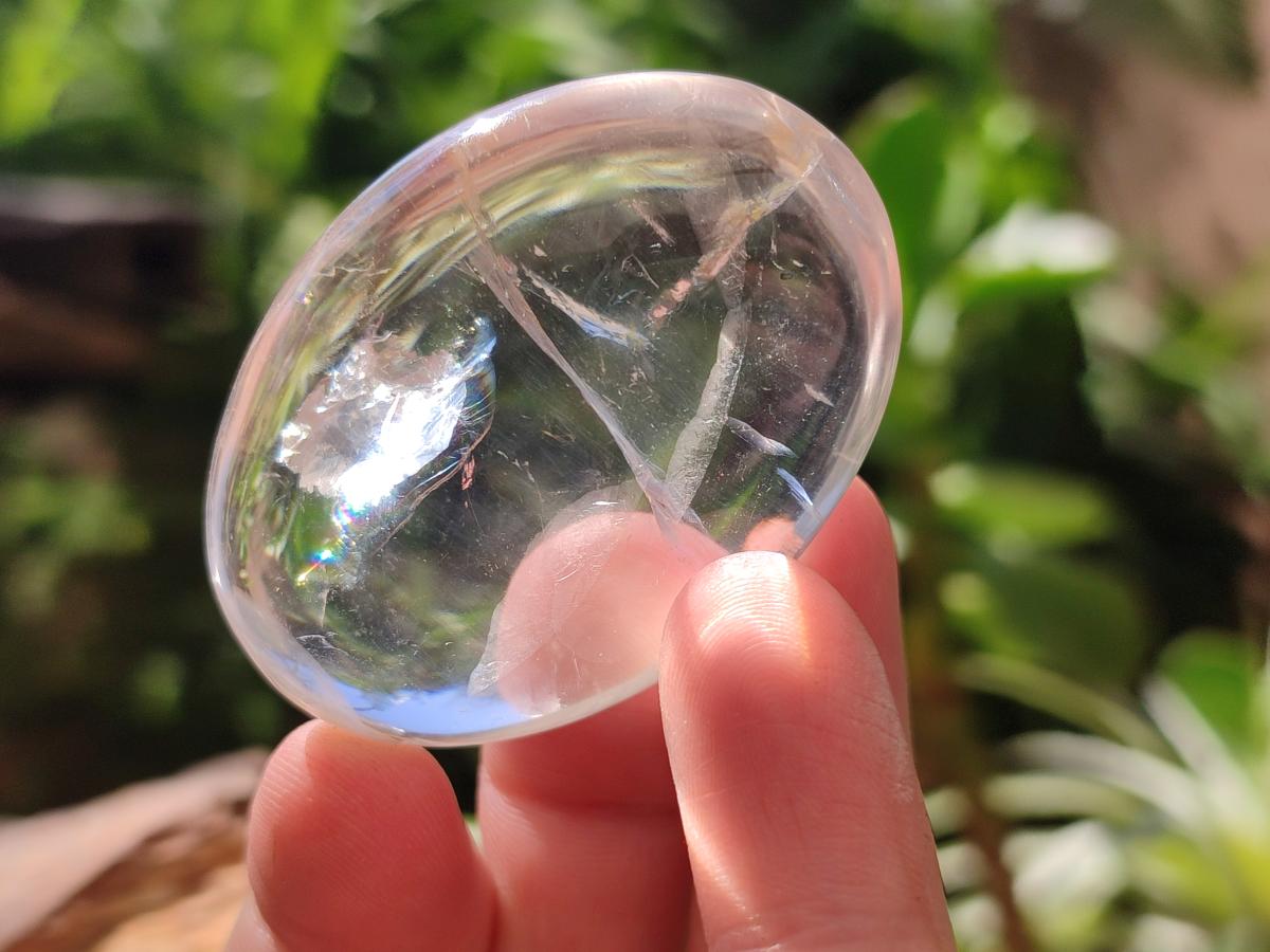 Polished Clear Quartz Crystal Galets x 24 From Madagascar