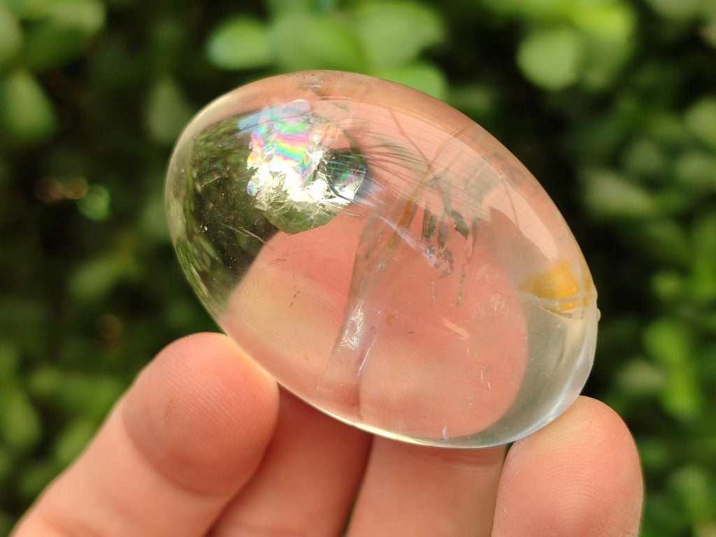 Polished Clear Quartz Crystal Galets x 24 From Madagascar