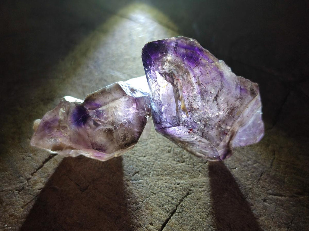 Natural Window Amethyst Crystals x 20 From Chiredzi, Zimbabwe - Toprock Gemstones and Minerals 