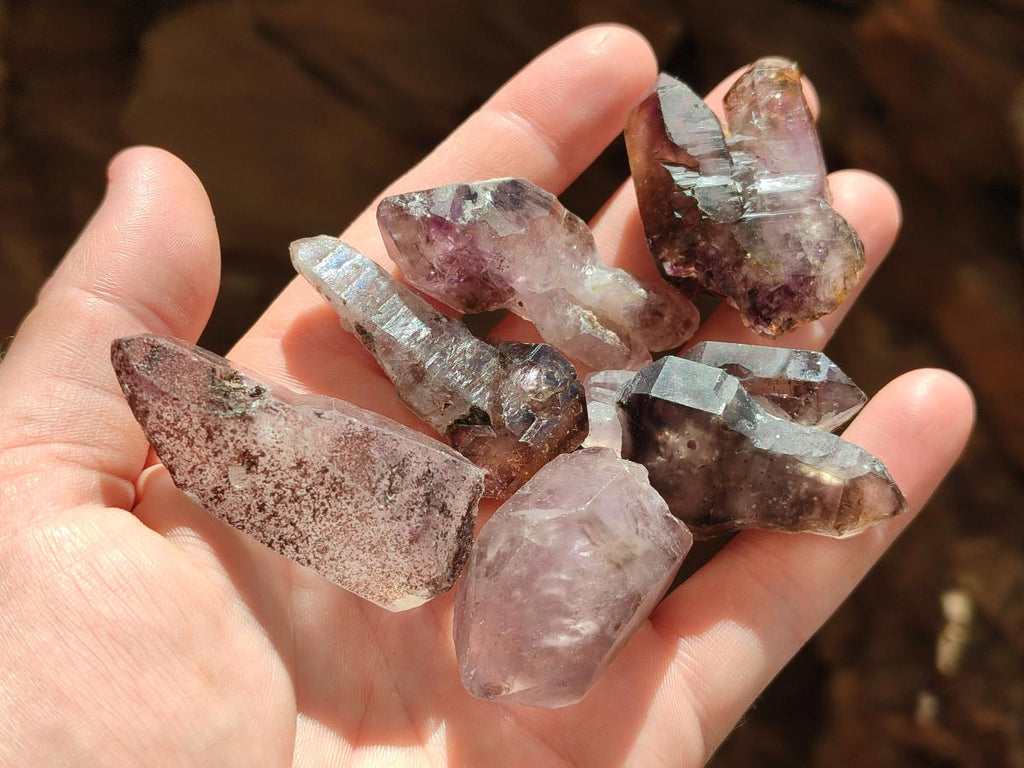 Natural Window Amethyst Crystals x 20 From Chiredzi, Zimbabwe - Toprock Gemstones and Minerals 