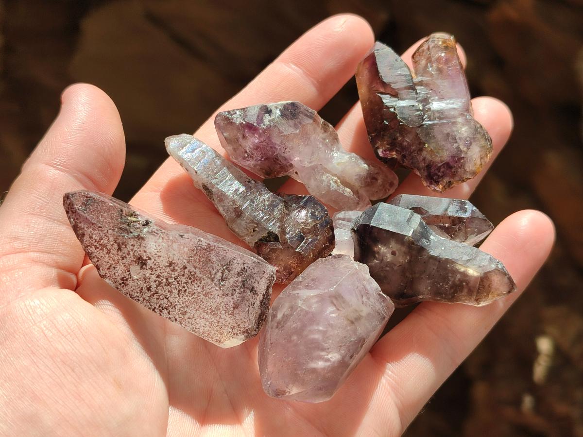 Natural Window Amethyst Crystals x 20 From Chiredzi, Zimbabwe - Toprock Gemstones and Minerals 