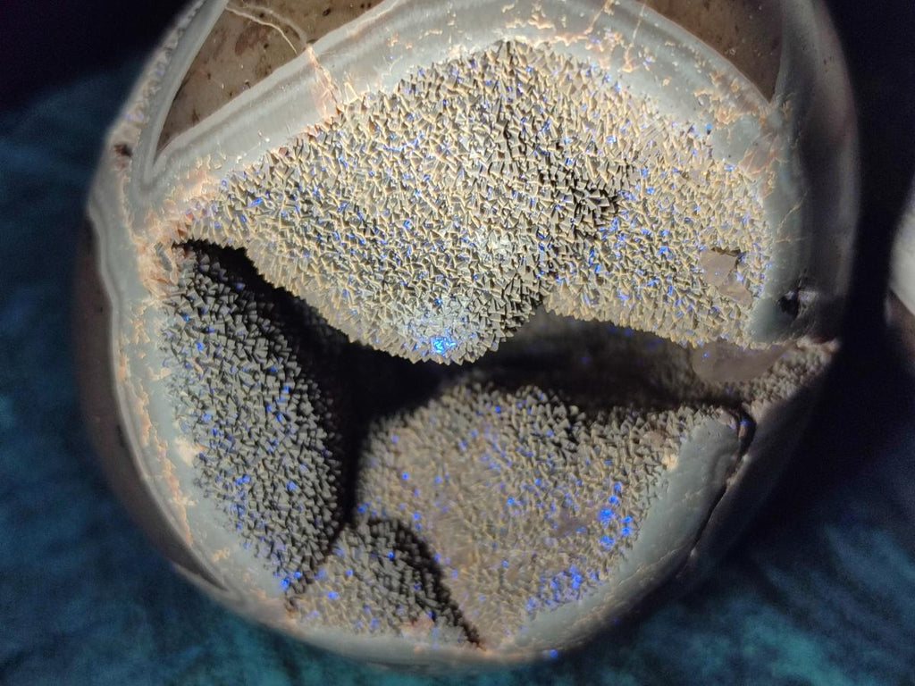 Polished Septerye Sauvage "Dragons Egg" Geodes x 2 From Mahajanga, Madagascar