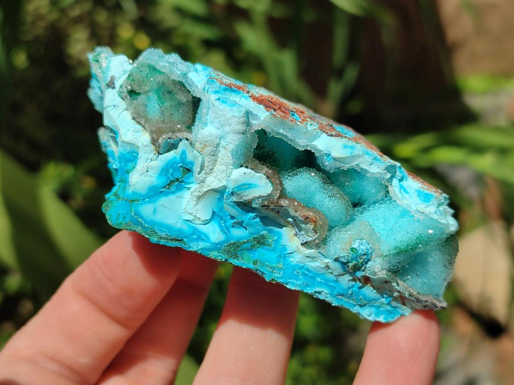 Natural Drusy Coated Chrysocolla Specimens x 6 From Lupoto Mine, Congo