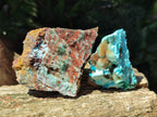 Natural Drusy Coated Chrysocolla Specimens x 6 From Lupoto Mine, Congo