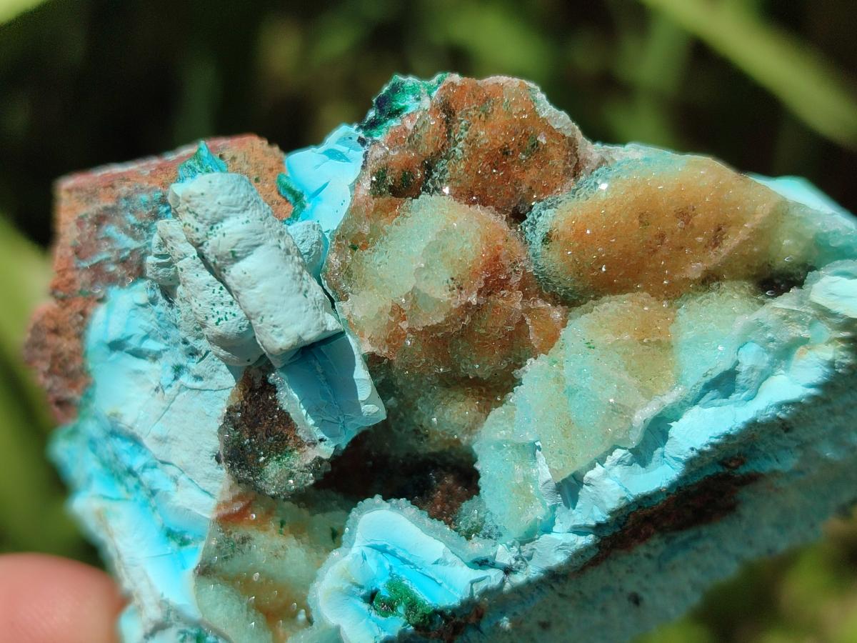 Natural Drusy Coated Chrysocolla Specimens x 6 From Lupoto Mine, Congo