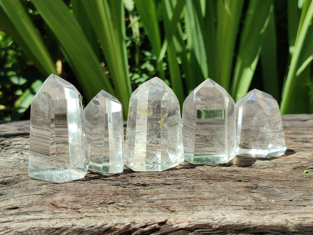 Polished Optic Clear Quartz Crystals x 12 From Madagascar