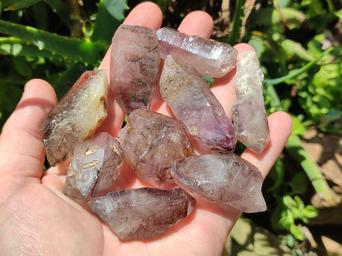 Natural Window Amethyst Crystals x 35 From Chiredzi, Zimbabwe