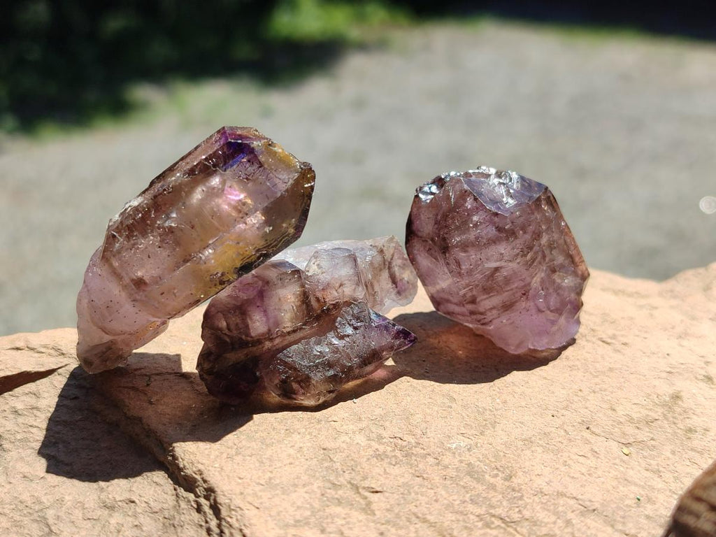 Natural Window Amethyst Crystals x 35 From Chiredzi, Zimbabwe